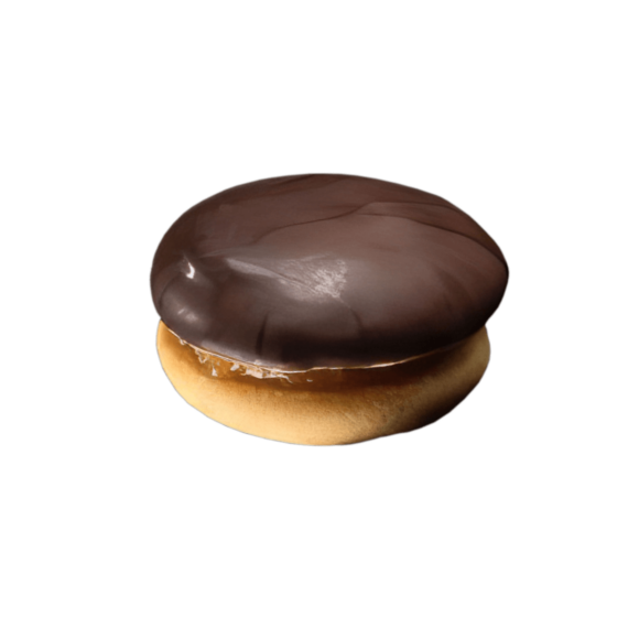 Chocolate-Topped Jam Sandwich Cookie